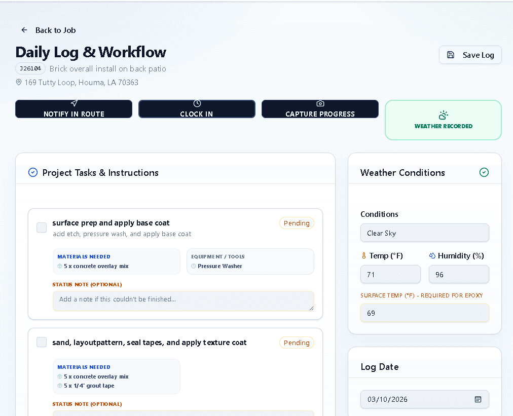 Job lifecycle and report record view